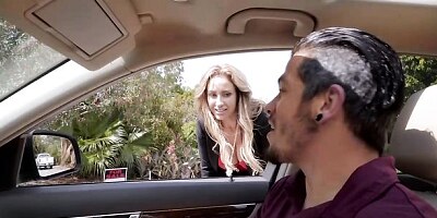 Busty hottie Eva Notty submissively ducks a long dick of her boss