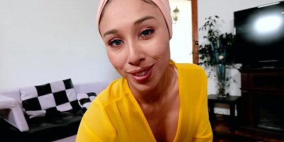 Arab MILF Cali Lee swallows stepsons meaty cock