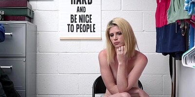 This hostile teenie shoplifter learns a nasty lesson