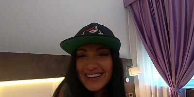 Tattooed bombshell Adel Asanti sucking a big dick