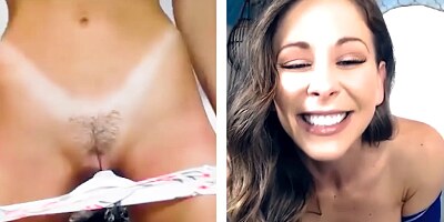 Cherie and Emma fingers pussies during video call