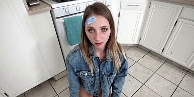 Macy Meadows tight pussy drips juices as her stepbrothe