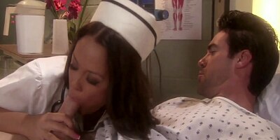 Hot Nurse Kristina Rose Wakes Her Patient With A Blowjo