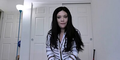 Brunette UK stepmother POV style fucking with stepson