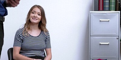 Tiny teen was caught stealing and now she is paying a s