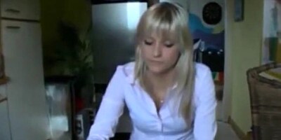 Hot German blonde creampied
