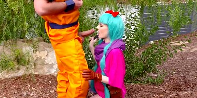 Petite teen Jessie Saint gives awesome outdoor blowjob