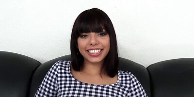 Fiercely cute teenie gets ravished on porn casting