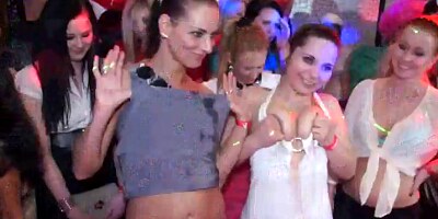 Cfnm party teen hoe sucks cock