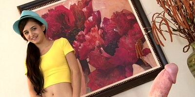 Zoey Kush catches him wanking and fucks his big dick