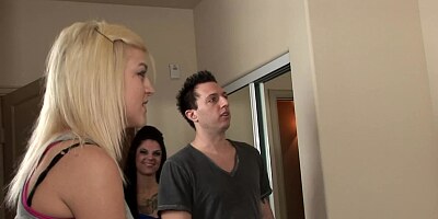 Dedicated dick sucking teen bends over so he can pound her