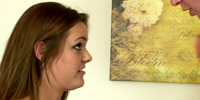 Teen girl Tammy takes his big cock and his hot load