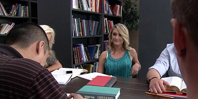 Library banging with super hot slut Chloe Addison