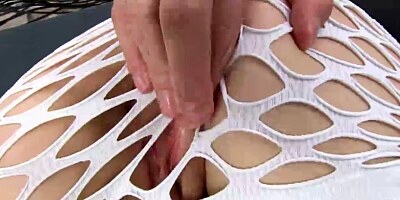 Gitti having a taste of her piss wet snatch