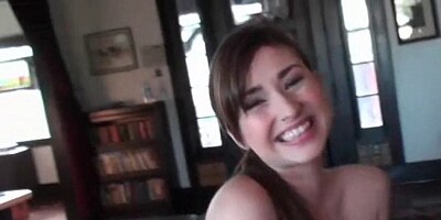 College temptress flashing big tits and ass