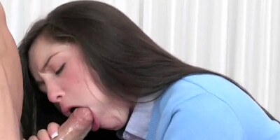 Sexy young brunette girl gets her firm ass licked and fucked