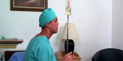 LINGERIE VIDEOS - Busty blonde nurse fucked in sexy knee high boots