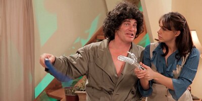 HDVPASS - Kagney Linn Karter gives a sloppy blowjob then rides huge cock cowgirl