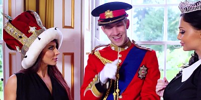 A sexy lady is getting fucked really hard in the royal palace