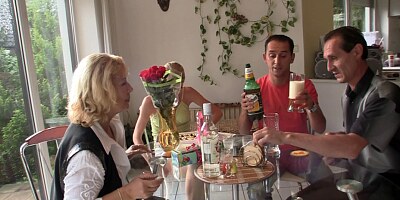 MEETMYSWEET - Old couple fuck teen while he sleeps