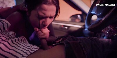 Indian beautiful girl has sex in a car, real porn