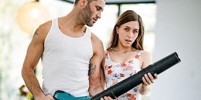 Bratty Girl Dares The Gardener To Fuck Her Or Shut Up!