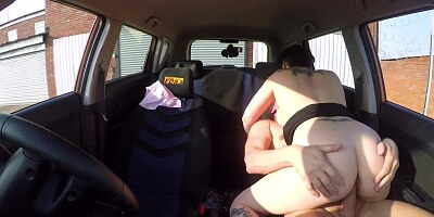 Busty English student fucked in public