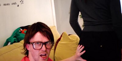 Busty hottie Liz Rainbow wears hot lingerie and cocksucks