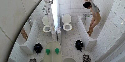 Voyeur hidden cam girl shower Porn toilet