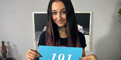 Brunette petite girl in a casting