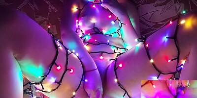 The Christmas tree is masturbating