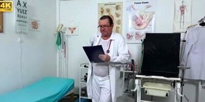 Hot blonde Nicole Star and her gynecologist