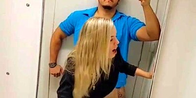 Public Bathroom Mirror Fucking Tiny Blonde Teen Met at Mall