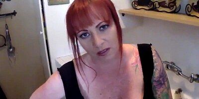 Big boobs redhead MILF in POV