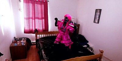 Sissy Maid Escapes Self Bondage Early