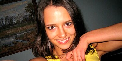 Adorable skinny teen Nickel opens her little wet pussy