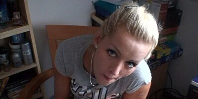 Beautiful and horny blonde