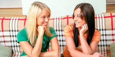 Jessica Miller and Julya B are having fun with their toys