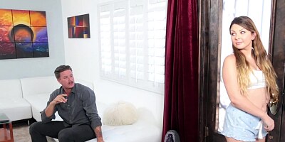 Sexy teen Cali Hayes enjoys copulation with serious businessman