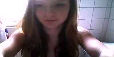Nasty Teen Masturbating On Bathroom