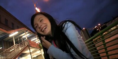 PublicAgent Timea looks Great in Underwear and Sucking my Cock.