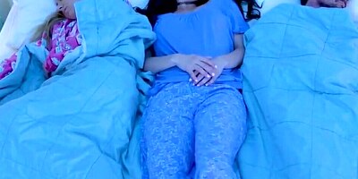 Naughty teen girl loves satisfying her cravings by having sex with her foster parents