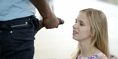 BLACKED Petite Blonde Teen Rachel James first Big Black Cock