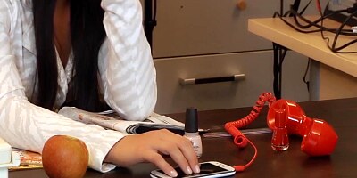 Teen Secretary Working Naked Seduces Boss for old Cock Fucking