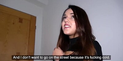 Public Agent Hot Tourist Sucks and Fucks Agents Big Cock in Stairwell