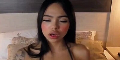Smoking hot Latina minx wants to demonstrate her oral skills on a black dildo