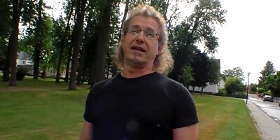 Dirty old man licks and fucks the pussy of a young German blonde