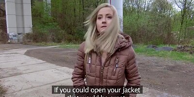 Public Agent Blonde Runs from Police after Fucking Outdoors