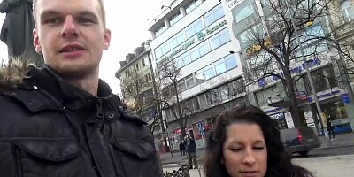 HUNT4K. Hunter Pickups Cute Chick and Bangs her in Front of her BF