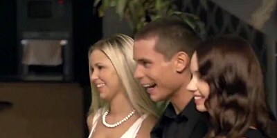 Two swinging blonde chicks and their partners gathered for a passionate foursome